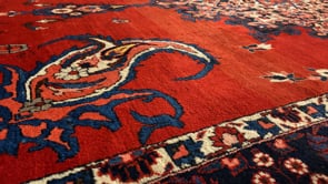 Persian Rug Bakhtiari Handmade Area Tribal 6'9"x10'4" (7x10) Red Paisley/Boteh Floral Design #18172