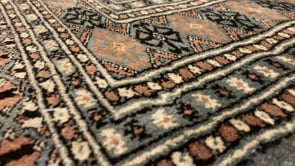 Oriental Rug Pakistani Handmade Area Tribal 3'0"x4'8" (3x5) Gray Bokhara Design #32149