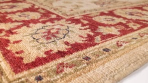 Oriental Rug Pakistani Handmade Area Transitional 4'0"x5'10" (4x6) Whites/Beige Red Yellow/Gold Oushak Design #35414