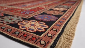 Persian Rug Sirjan Handmade Area Tribal 8'7"x11'0" (9x11) Multi-color Red Kilim Geometric Design #34008