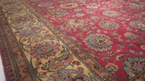 Persian Rug Tabriz Handmade Area Traditional 11'9"x15'1" (12x15) Red Floral Design #34050