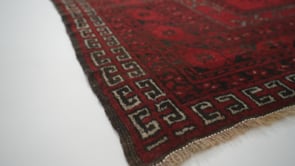 Oriental Rug Afghan Handmade Area Tribal 6'0"x8'0" (6x8) Red Geometric Design #35894