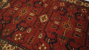 Oriental Rug Afghan Handmade Area Tribal 4'10"x6'4" (5x6) Red Geometric Design #36061