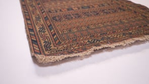 Persian Rug Handmade Runner Tribal 2'8"x8'10" (3x9) Orange Blue Kilim Stripes Geometric Design #28794