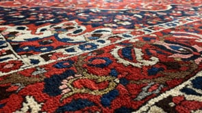 Persian Rug Bakhtiari Handmade Area Tribal Vintage 7'3"x10'6" (7x11) Red Floral Design #17665