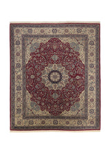 33471 Oriental Rug Chinese Handmade Area Traditional 8'4'' x 9'10'' -8x10- Red Whites Beige Floral Design