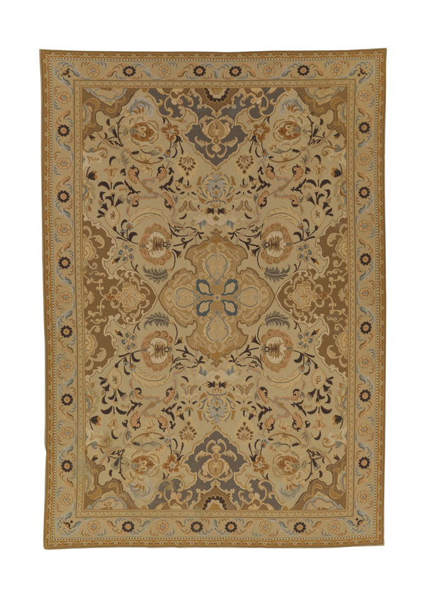 33637 Oriental Rug Chinese Handmade Area Traditional 5'7'' x 8'5'' -6x8- Whites Beige Tapestry Design