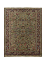 34746 Persian Rug Tabriz Handmade Area Traditional 9'10'' x 12'10'' -10x13- Green Floral Design