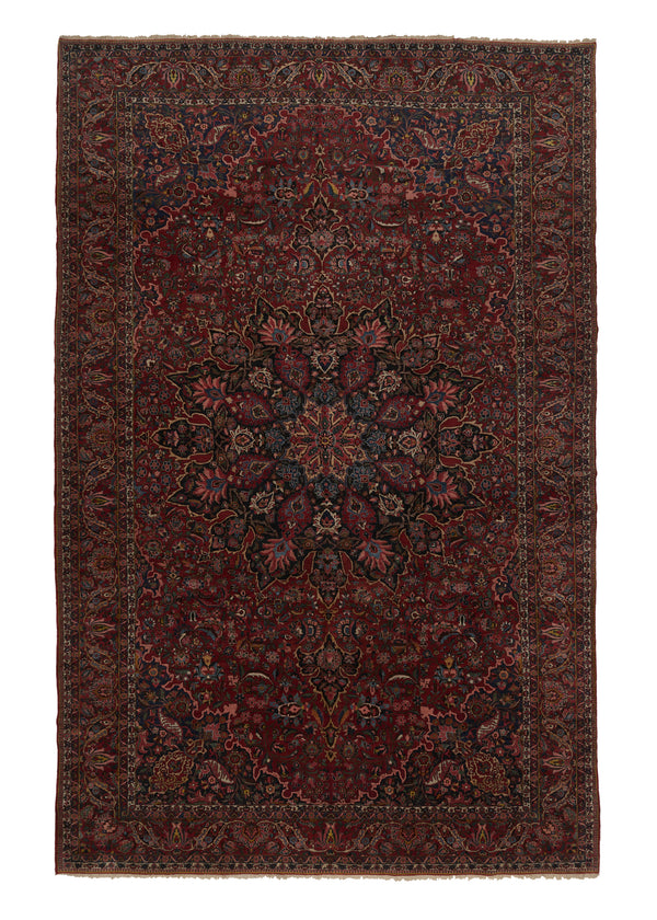 34926 Persian Rug Bakhtiari Handmade Area Tribal 12'0'' x 19'3'' -12x19- Red Floral Design