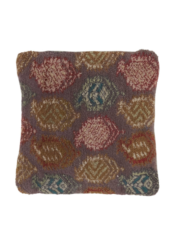 35680 Persian Rug Kurdistan Handmade Pillow Tribal 0'10'' x 1'4'' -1x1- Multi-color Paisley Boteh Design