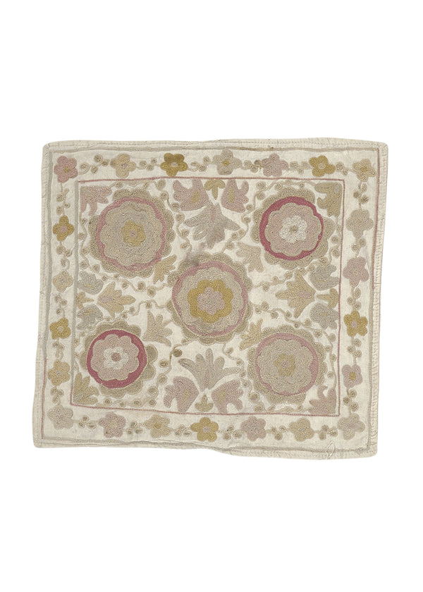 35681 Oriental Rug Afghan Handmade Pillow Tribal 1'3'' x 1'3'' -1x1- Red Geometric Design