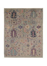 36068 Oriental Rug Pakistani Handmade Area Transitional 9'4'' x 11'11'' -9x12- Gray Blue Purple Oushak Design