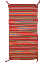 A20061 Oriental Rug Moroccan Handmade Area Tribal 0'11'' x 1'10'' -1x2- Red Green Multi-color Kilim Geometric Design