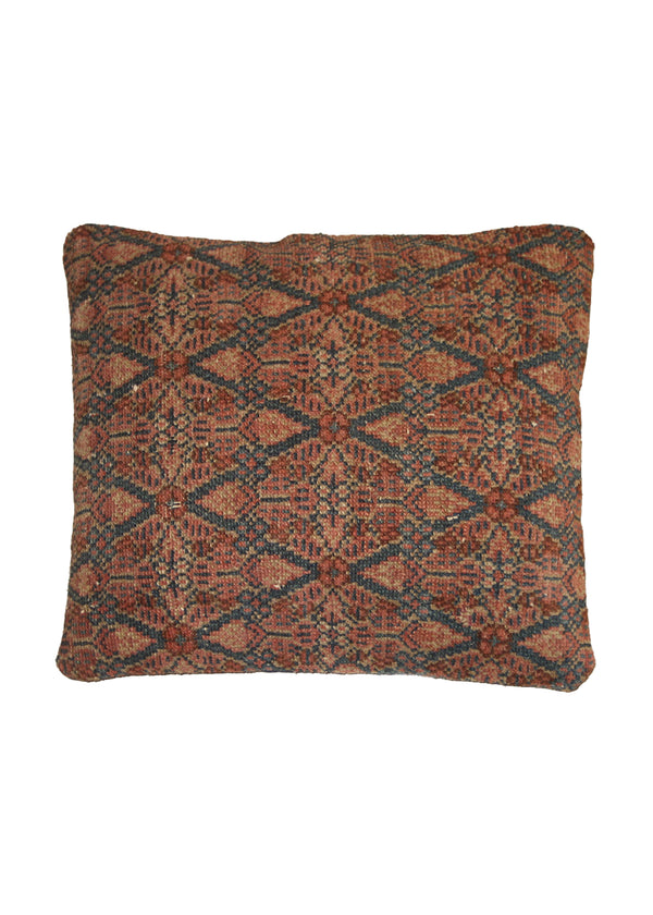 A20132 Persian Rug Malayer Handmade Pillow Antique 1'4'' x 1'6'' -1x2- Red Blue Geometric Design