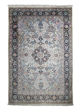 A23071 Oriental Rug Kashmiri Handmade Area Traditional 4'0'' x 6'0'' -4x6- Whites Beige Blue Floral Design