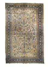 A32458 Persian Rug Mashhad Handmade Area Traditional Antique 10'2'' x 17'2'' -10x17- Whites Beige Blue Floral Design