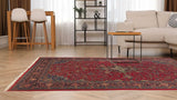 11320 Persian Rug Sarouk Handmade Area Traditional 8'0'' x 11'0'' -8x11- Red Floral Design_R