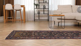 19922 Persian Rug Bakhtiari Handmade Area Runner Antique Tribal 4'0'' x 10'6'' -4x11- Blue Geometric Design