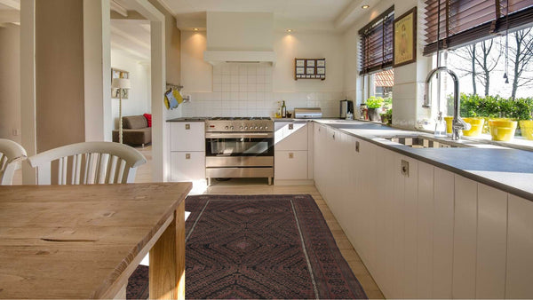 23032 Oriental Rug Afghan Handmade Area Runner Antique Tribal 5'1'' x 9'10'' -5x10- Brown Geometric Design_R_R