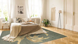 30360 Oriental Rug Pakistani Handmade Area Modern 8'3'' x 9'9'' -8x10- Blue Pictorial Abstract Design_R