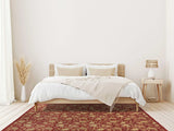 32491 Oriental Rug Pakistani Handmade Area Modern 7'3'' x 9'10'' -7x10- Red Yellow Gold Floral Design