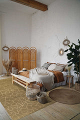 32570 Oriental Rug Indian Handmade Area Modern Neutral 8'1'' x 10'1'' -8x10- Whites Beige Crackle Design_R_R