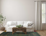 33008 Persian Rug Gabbeh Handmade Area Tribal 6'10'' x 9'0'' -7x9- Green Open Pictorial Design_R_R