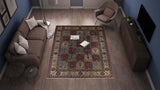 34214 Oriental Rug Turkish Handmade Area Tribal 8'0'' x 9'9'' -8x10- Red Blue Garden Animals Design_R