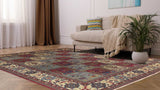 34214 Oriental Rug Turkish Handmade Area Tribal 8'0'' x 9'9'' -8x10- Red Blue Garden Animals Design_R_R