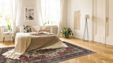 34390 Persian Rug Tabriz Handmade Area Traditional 6'7'' x 10'2'' -7x10- Whites Beige Red Floral Design_R_R