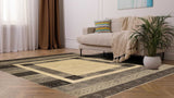 34626 Persian Rug Gabbeh Handmade Area Tribal Modern 7'11'' x 9'1'' -8x9- Brown Whites Beige Geometric Design