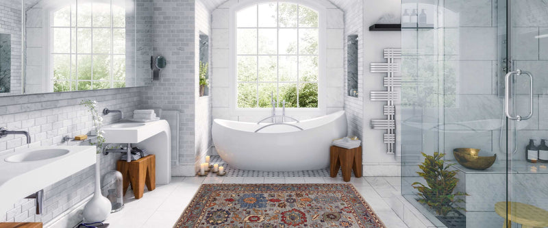 35567 Oriental Rug Pakistani Handmade Area Transitional 5'0'' x 7'1'' -5x7- Blue Oushak Design