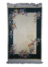 A10358 Oriental Rug Chinese Handmade Area Traditional 3'6'' x 5'6'' -4x6- Whites Beige Floral Design