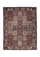 A11118 Persian Rug Bakhtiari Handmade Area Tribal Vintage 5'2'' x 6'9'' -5x7- Pink Garden Design