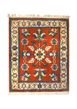 A11622 Persian Rug Kashmar Handmade Area Tribal 6'8'' x 8'1'' -7x8- Red Whites Beige Geometric Design.jpg
