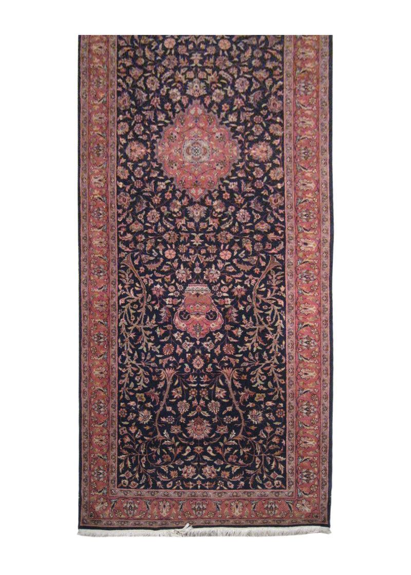 A11891 Oriental Rug Pakistani Handmade Runner Traditional 3'1'' x 10'0'' -3x10- Blue Red Floral Design