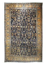A12700 Persian Rug Mahal Handmade Area Tribal Antique 10'9'' x 16'2'' -11x16- Blue Orange Geometric Design