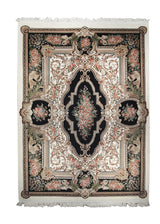 A12766 Oriental Rug Chinese Handmade Area Traditional 9'2'' x 12'2'' -9x12- Whites Beige Black Pink Aubusson Design
