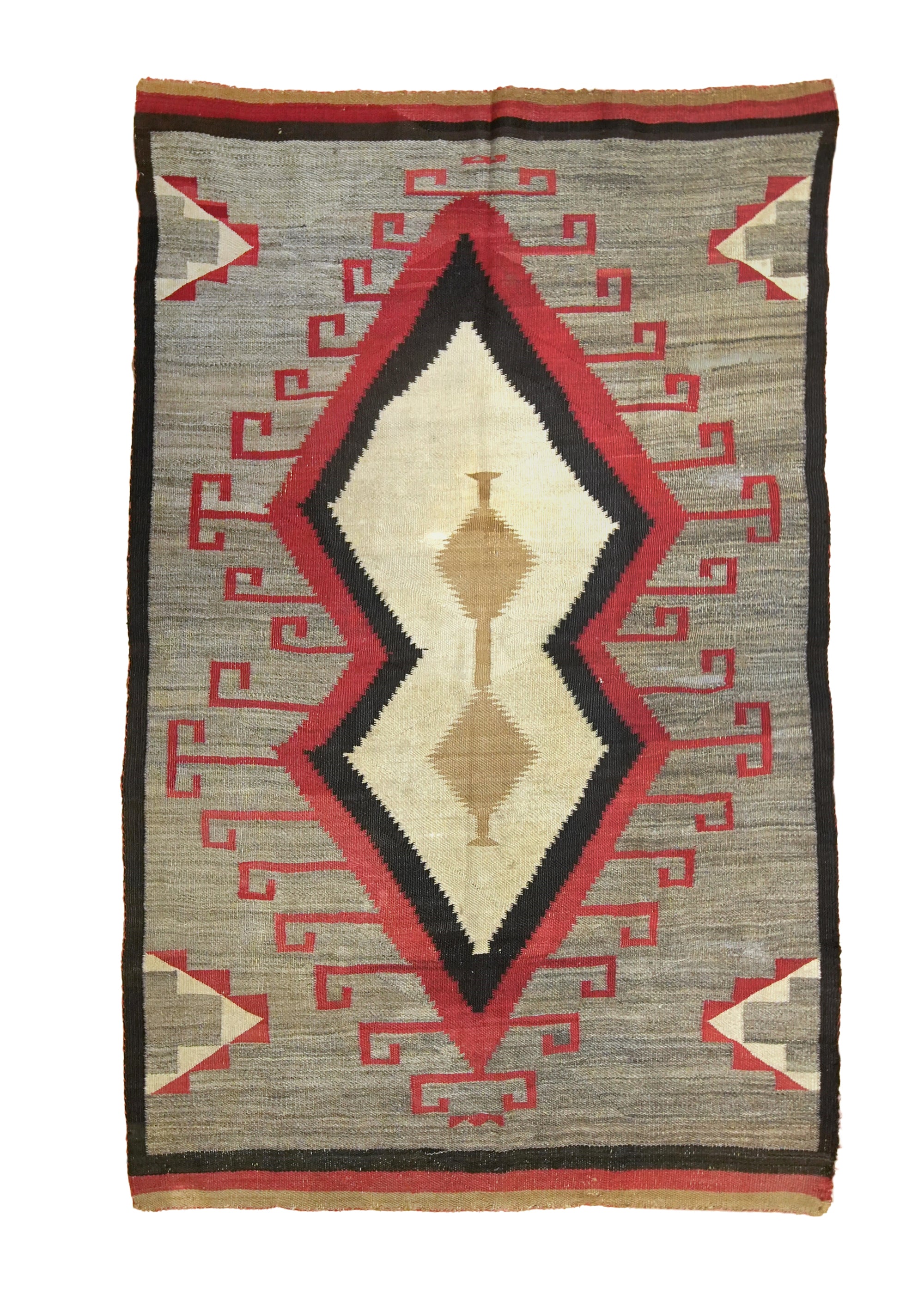 Native American Rug Navajo Handmade Area Tribal Antique 4'9