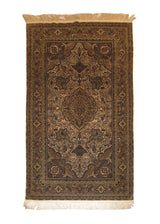 A13394 Oriental Rug Chinese Handmade Area Traditional 3'1'' x 5'0'' -3x5- Whites Beige Green Hunting Scene Tree of Life Design