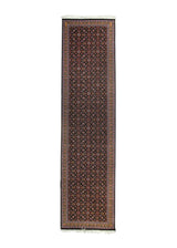 A13519 Persian Rug Tabriz Handmade Runner Traditional 2'5'' x 9'10'' -2x10- Blue Yellow Gold Mahi Fish Floral Design.jpg