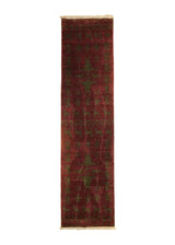 A13715 Oriental Rug Tibetan Handmade Runner Transitional 2'6'' x 9'11'' -3x10- Red Pictorial Animals Design