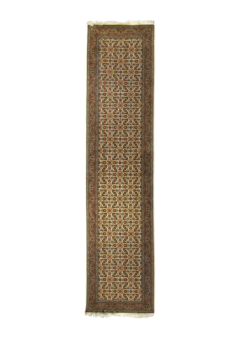 A14275 Persian Rug Tabriz Handmade Runner Traditional 2'8'' x 11'6'' -3x12- Whites Beige Pink Mahi Fish Design.jpg