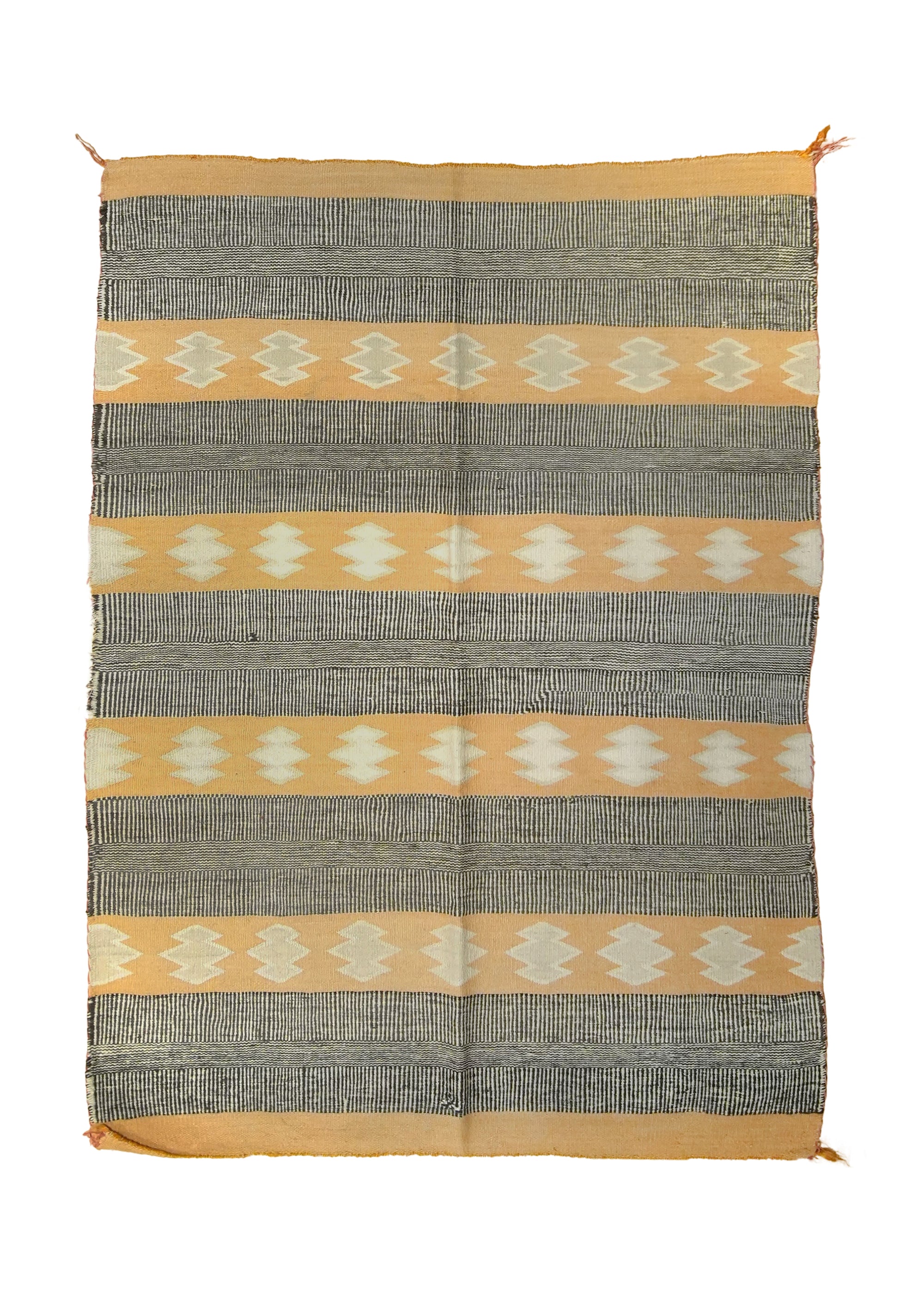 Native American Rug Navajo Handmade Area Tribal Antique 3'8