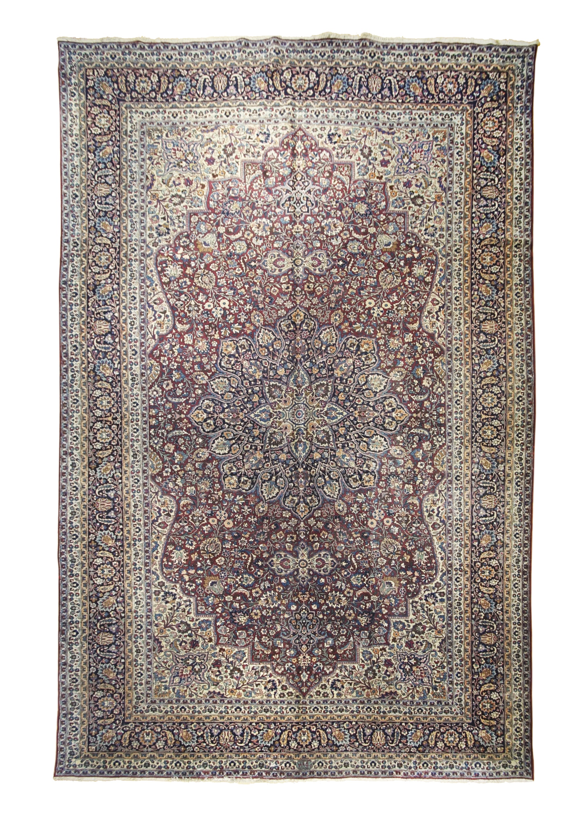 Persian Rug Mashhad Handmade Area Traditional Antique 10'8