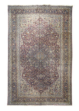 A15134 Persian Rug Mashhad Handmade Area Traditional Antique 10'8'' x 15'10'' -11x16- Red Blue Whites Beige Floral Design