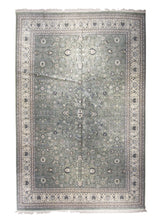 A15735 Oriental Rug Pakistani Handmade Area Transitional Traditional 12'0'' x 18'0'' -12x18- Green Whites Beige Kashan Floral Design