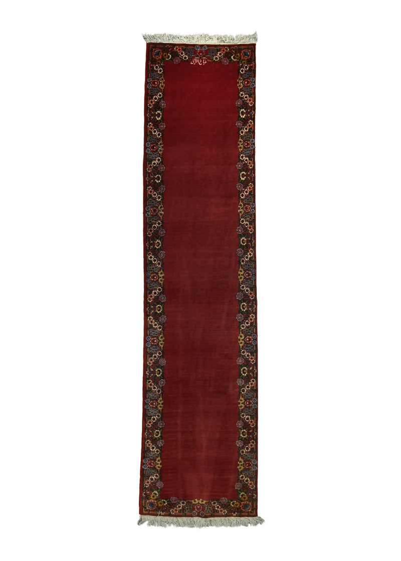 A16295 Persian Rug Tabriz Handmade Runner Traditional 3'2'' x 13'3'' -3x13- Red Open Floral Design.jpg