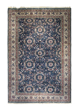A16426 Oriental Rug Indian Handmade Area Transitional Traditional 11'0'' x 16'9'' -11x17- Blue Whites Beige Kashan Floral Design