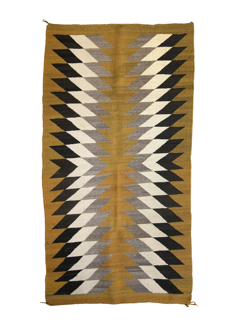 Native American Rug Navajo Handmade Area Tribal Antique 2'9